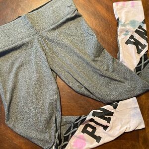Victoria's Secret Gray and Pink Leggings